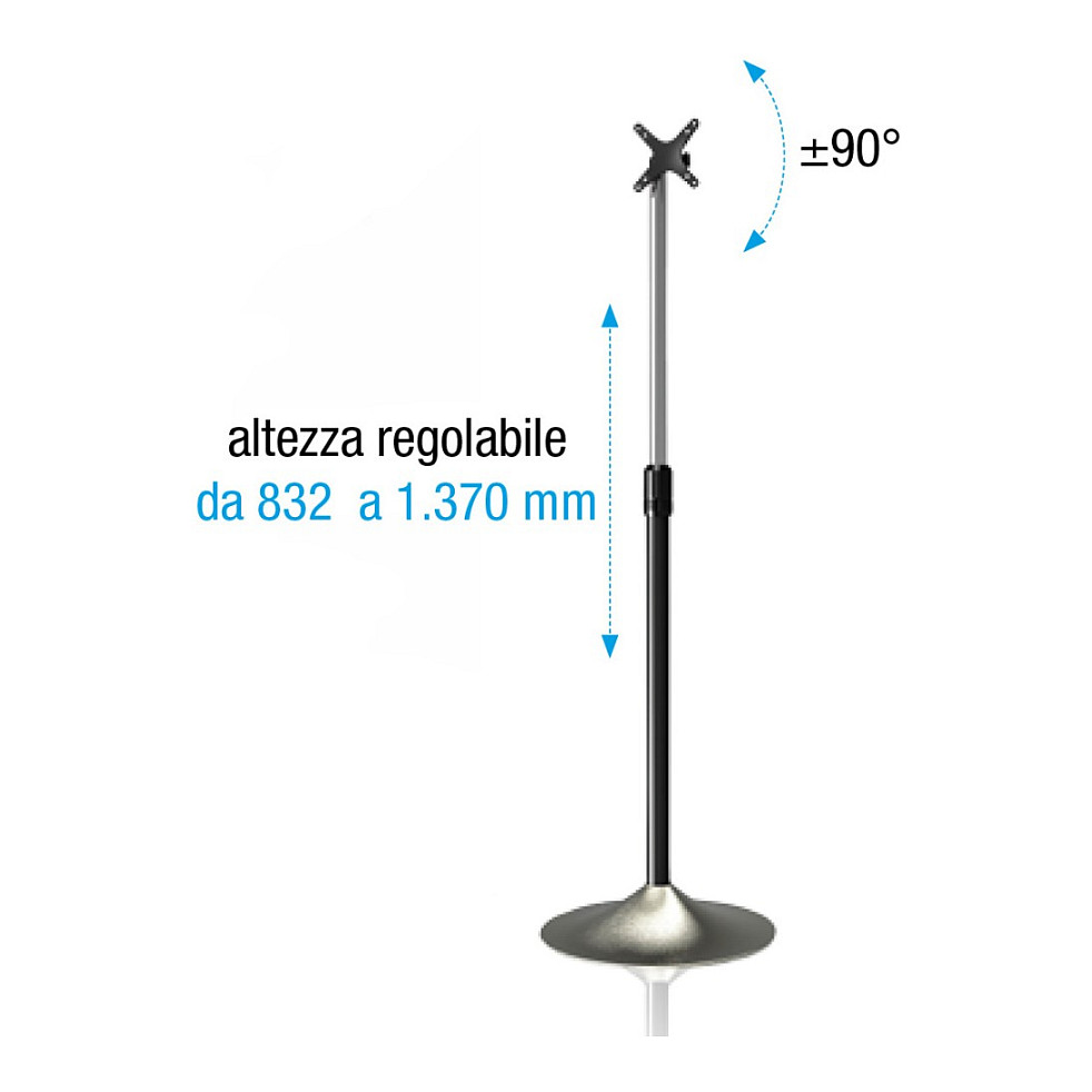 Techly ICA-TR10 signage display mount 68.6 cm (27") Silver-7
