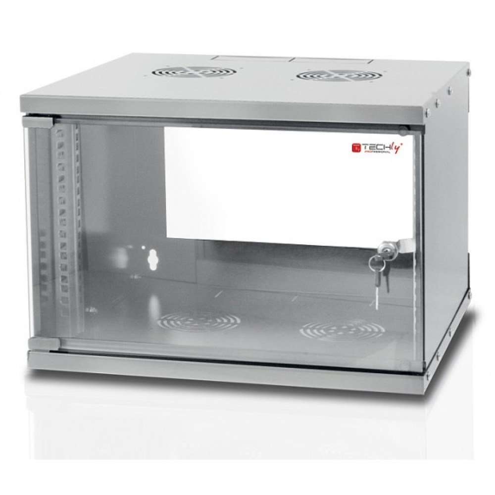 Techly Wall Rack Cabinet 19" 9U prof. 320 Grey Assembled-0