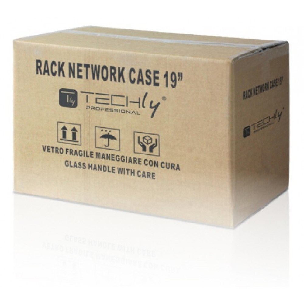 Techly Wall Rack Cabinet 19" 9U prof. 320 Grey Assembled-1