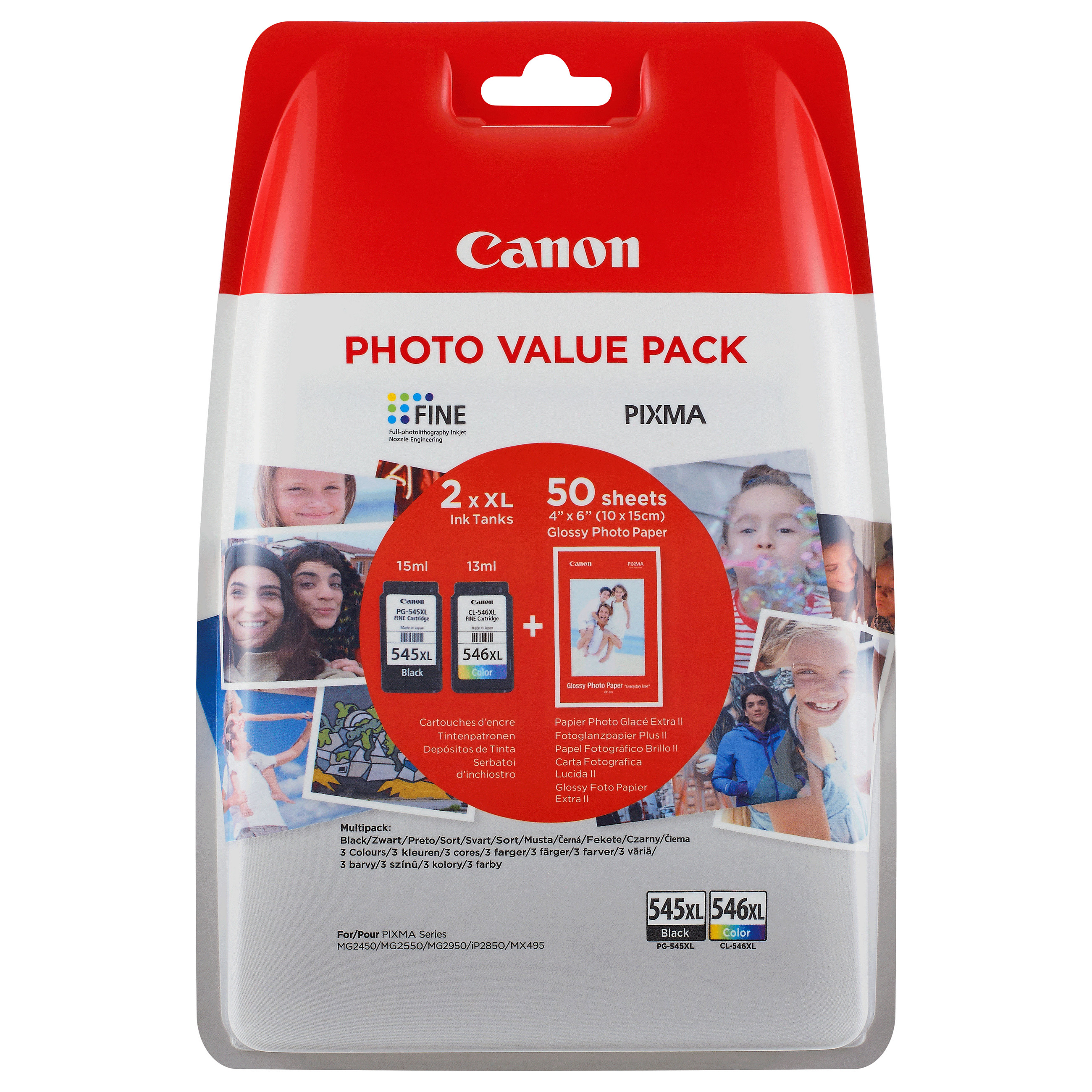 Tinta CANON PG-545XL + CL-546XL Photo Value Pack-1