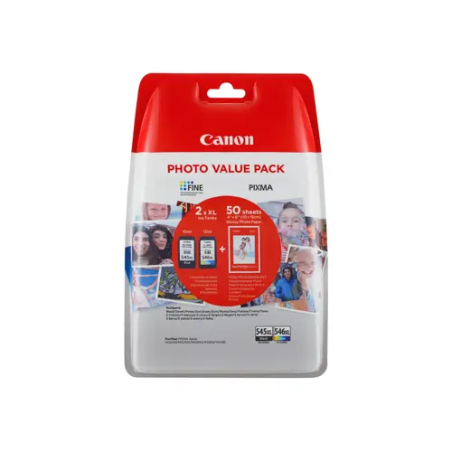 Tinta CANON PG-545XL + CL-546XL Photo Value Pack-0
