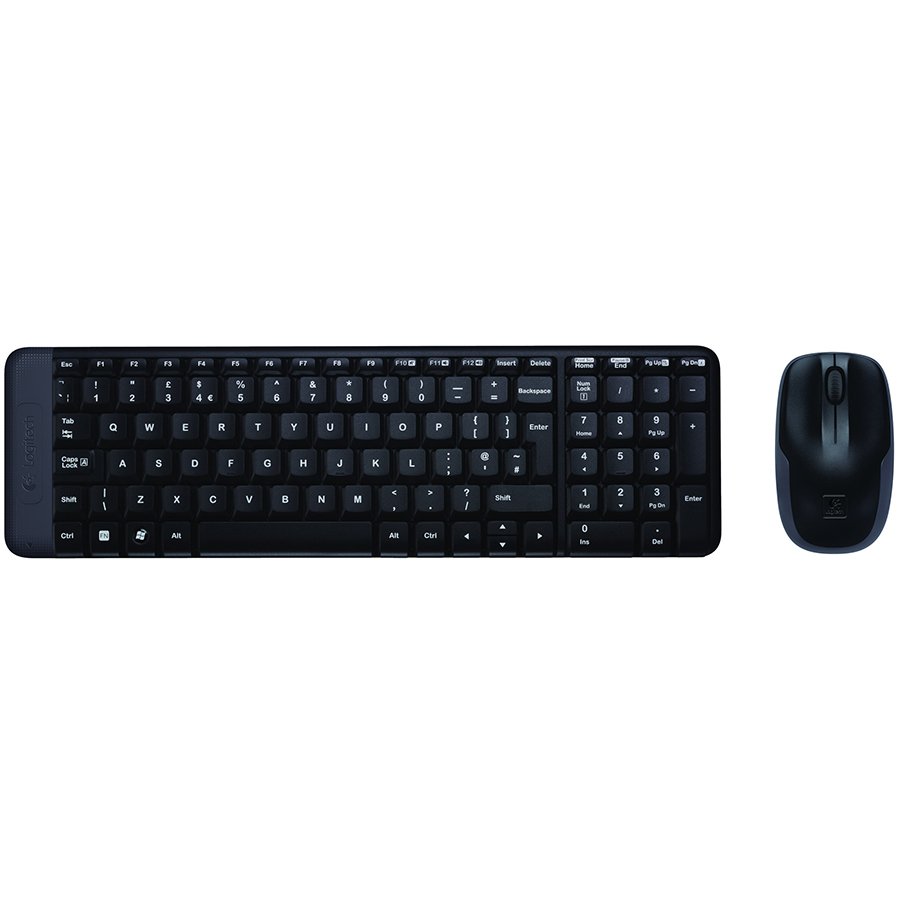 Tipkovnica + miš LOGITECH MK220 RF QWERTY International EER (bežično) crna-3