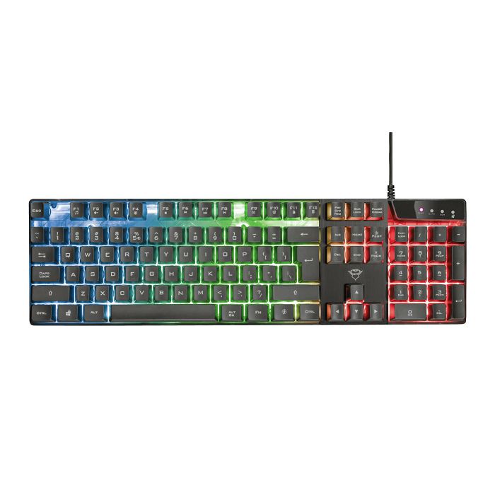 Tipkovnica + miš TRUST GXT 838 AZOR (gaming set, membranska, LED osvjetljenje crna)-1