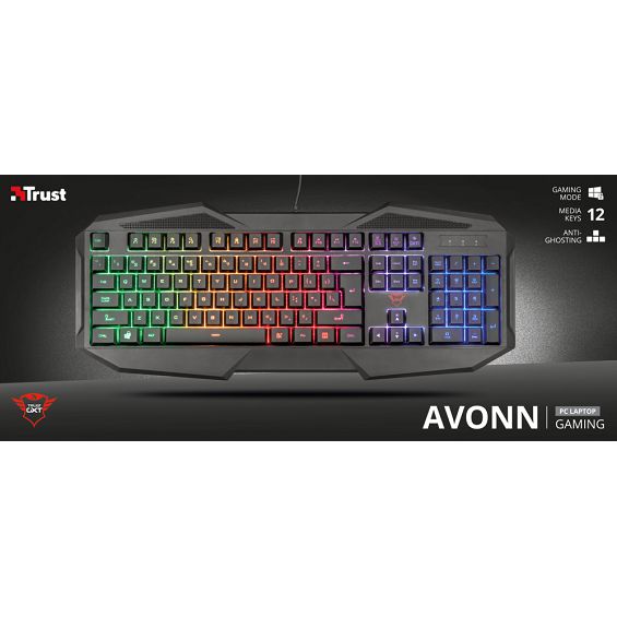 Tipkovnica TRUST GXT830RW (gaming, membranska, RGB osvjetljenje crna)-5