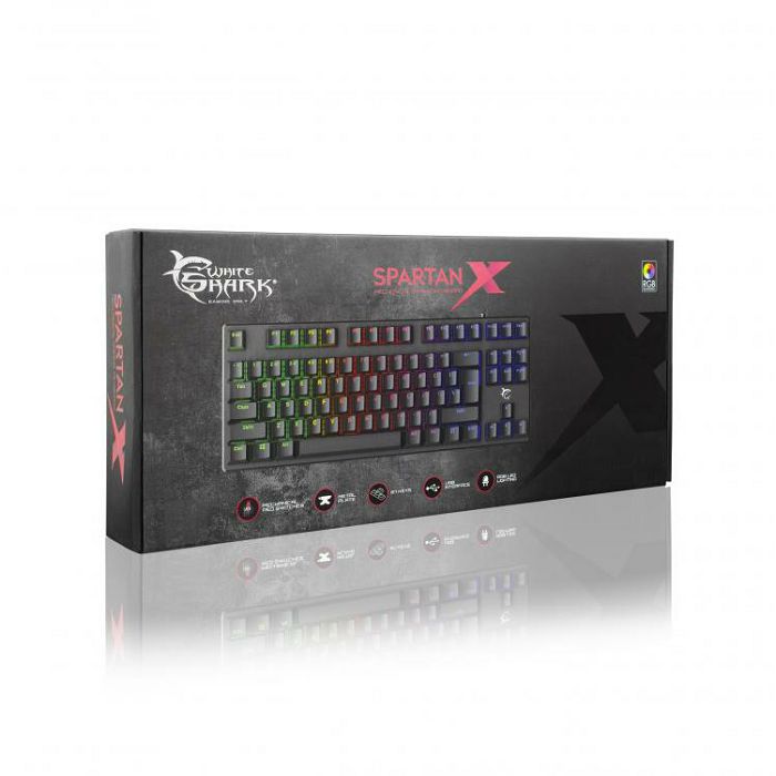 Tipkovnica WHITE SHARK GK-2101 SPARTAN-X (gaming, mehanička, RGB osvjetljenje crna)-3