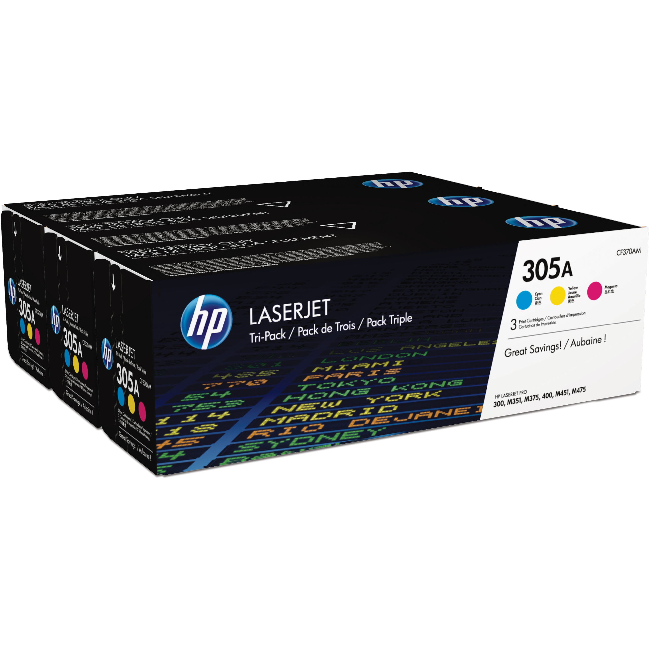 Toneri HP 305A 3-pack (Originalni, Cyan/Magenta/Yellow, za LaserJet) - HEWLETT PACKARD-3