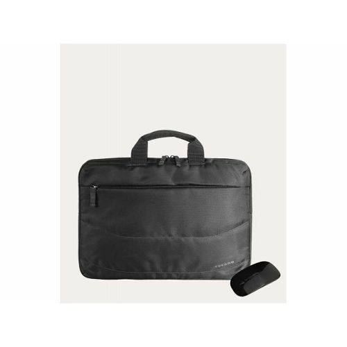 Torba za laptop TUCANO Idea 15.6", + bežični miš, crna-0