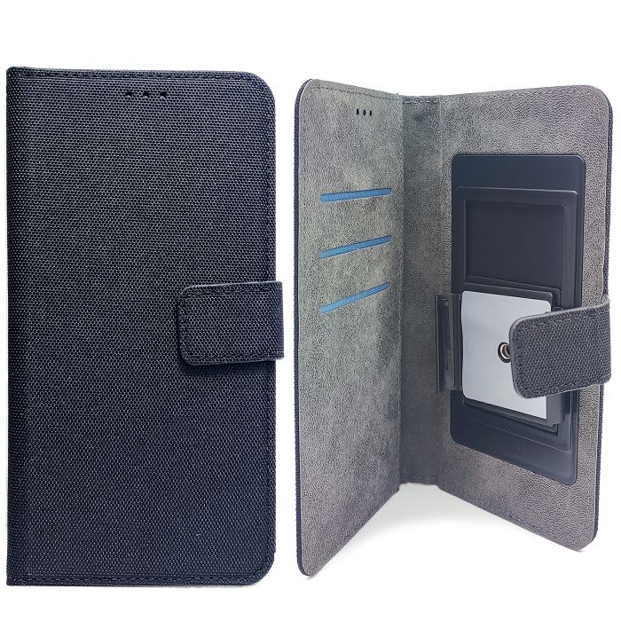 MM BOOK TORBICA UNIVERZALNA TEXTIL crna SLIDE vel. do 6.7"