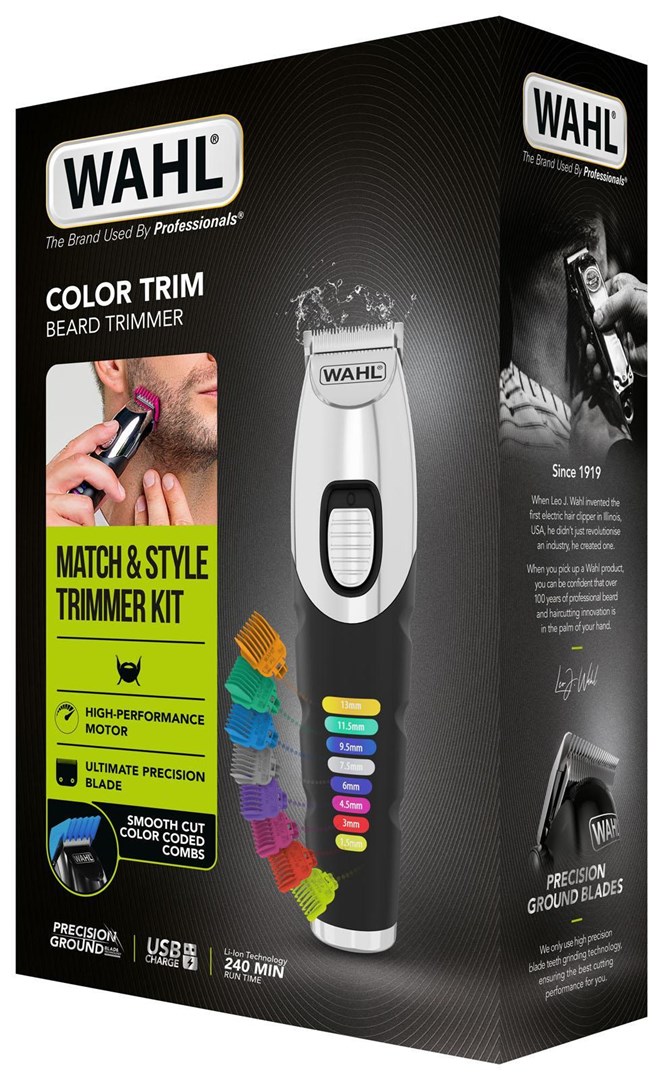 WAHL Color Trim Beard 09893.0443 – Trimer za bradu s nastavcima u boj-7