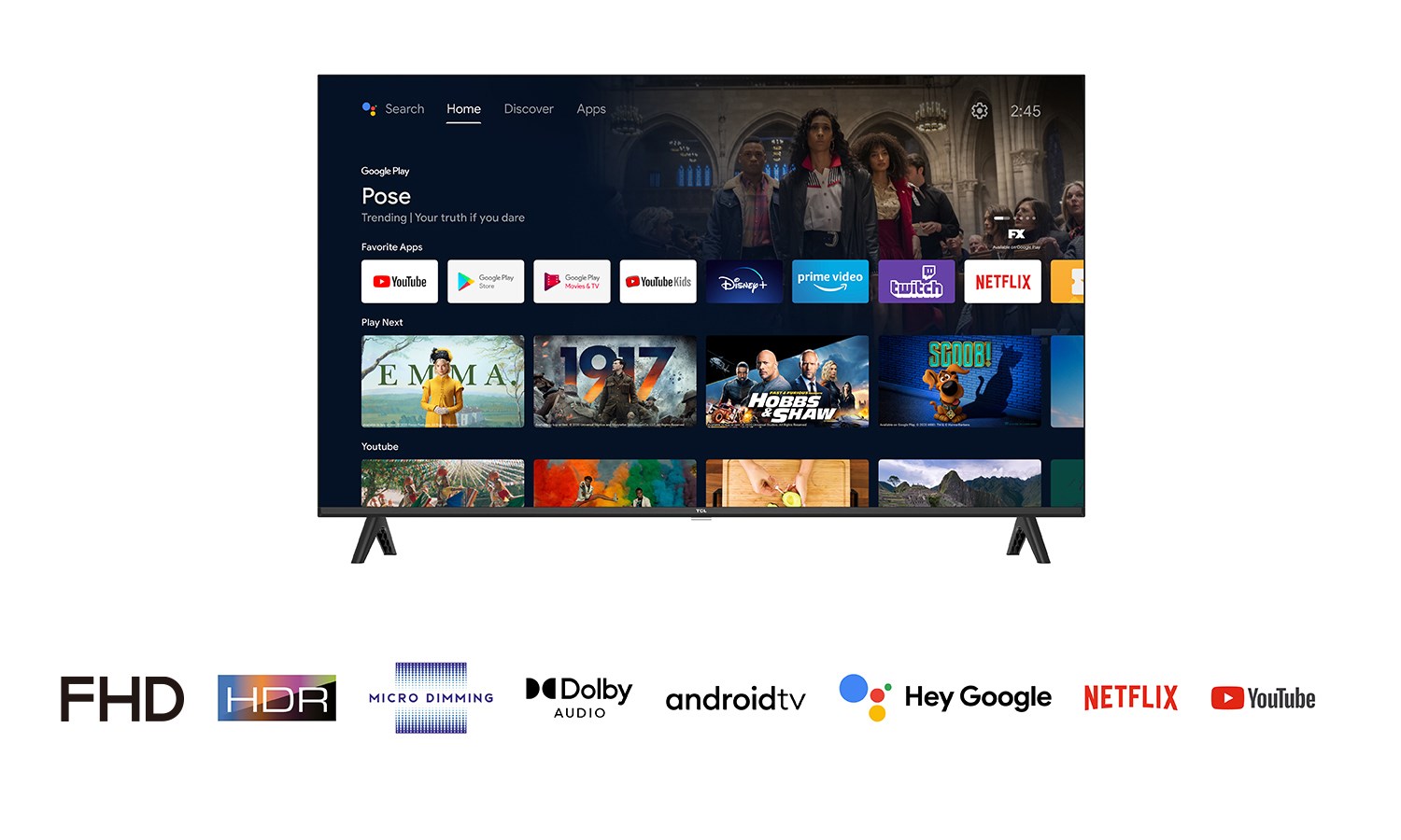 TV TCL LED S54 Series 43S5400A (109 cm, FHD, HDR10, Smart TV, Wi-Fi, DVB-T2/C/S2)-6