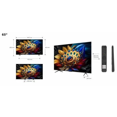 TV TCL QLED C65 Series 65C655 Google TV (165 cm, 4K Ultra HD, PPI 3200, HDR10+, Dolby Vision, Dolby Atmos, Smart TV, DVB-T2/C/S2)-3
