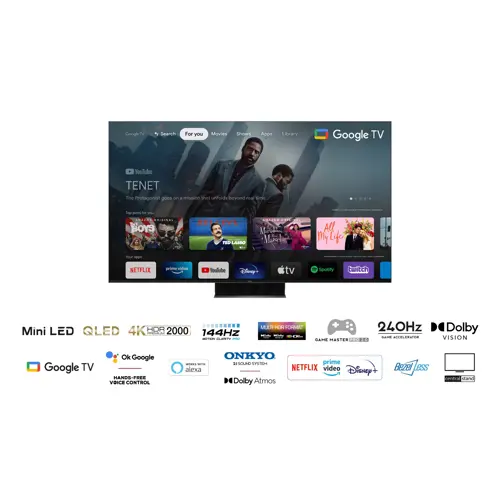 TV TCL QLED Mini LED 65C845 Google TV (165 cm, 4K Ultra HD, PPI 4400, HDR10+, Smart TV, DVB-T2/C/S2)-10