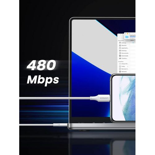 Ugreen USB-C cable for fast charging 100W 2M bijela-4