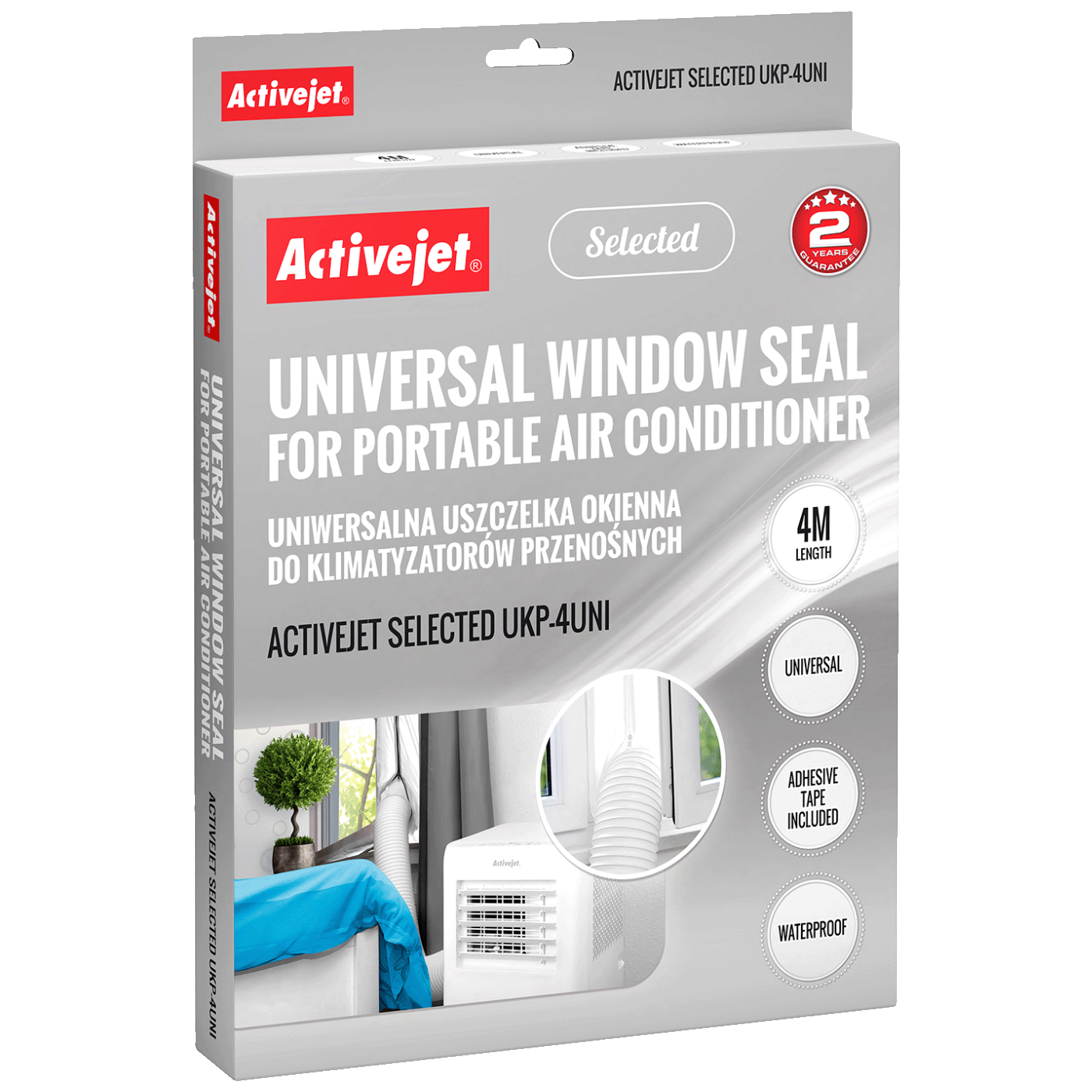 Univerzalno okno za brtvljenje prozora za mobilne klima uređaje ACTIVEJET Selected UKP-4UNI-4