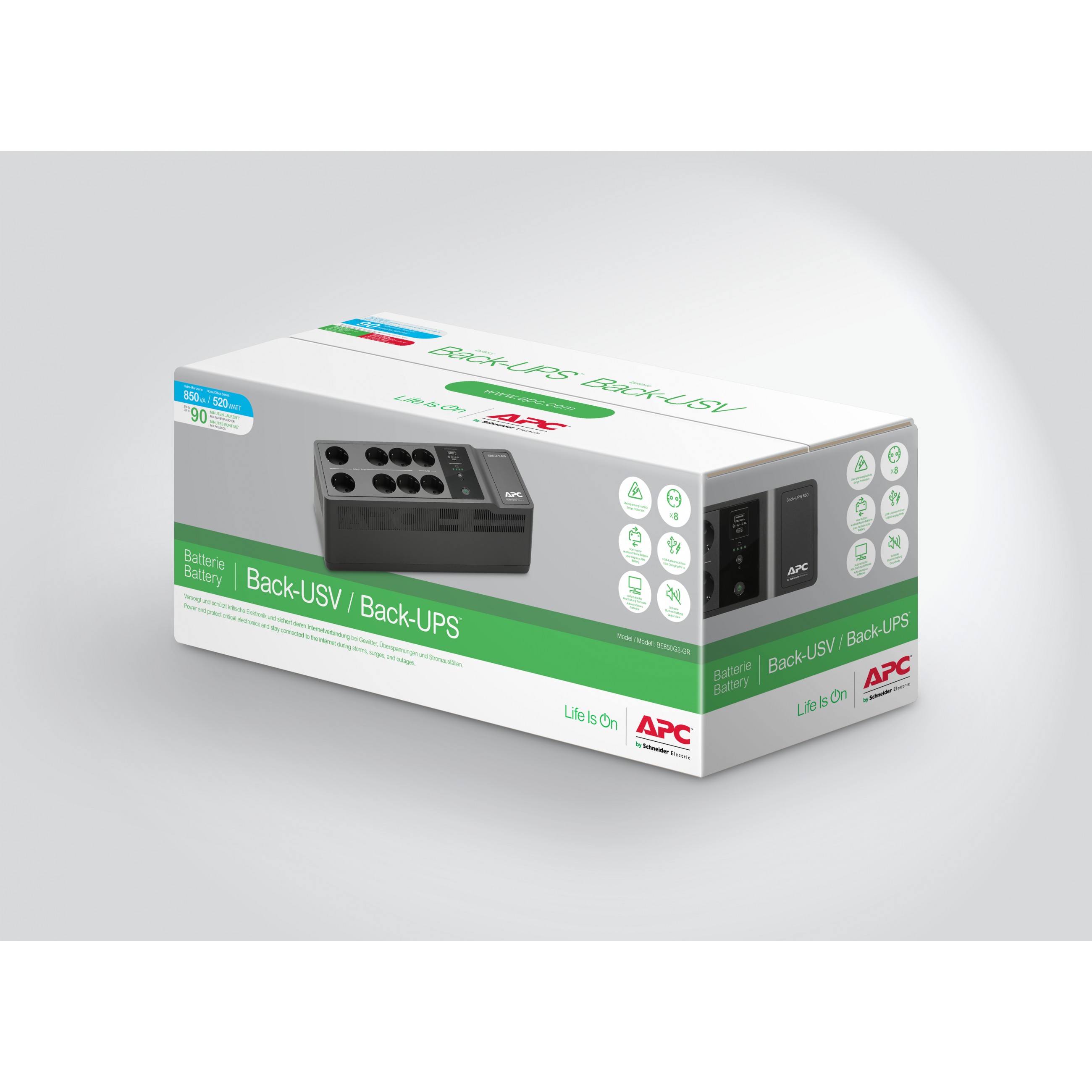 UPS APC 650VA/400W BE850G2-GR, desktop-15