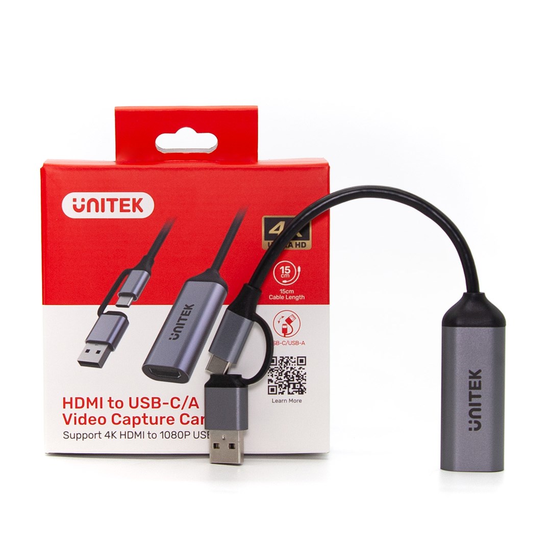 Video capture adapter UNITEK V1167A HDMI na USB-C / USB-A (4K HDMI 1.4b)-3