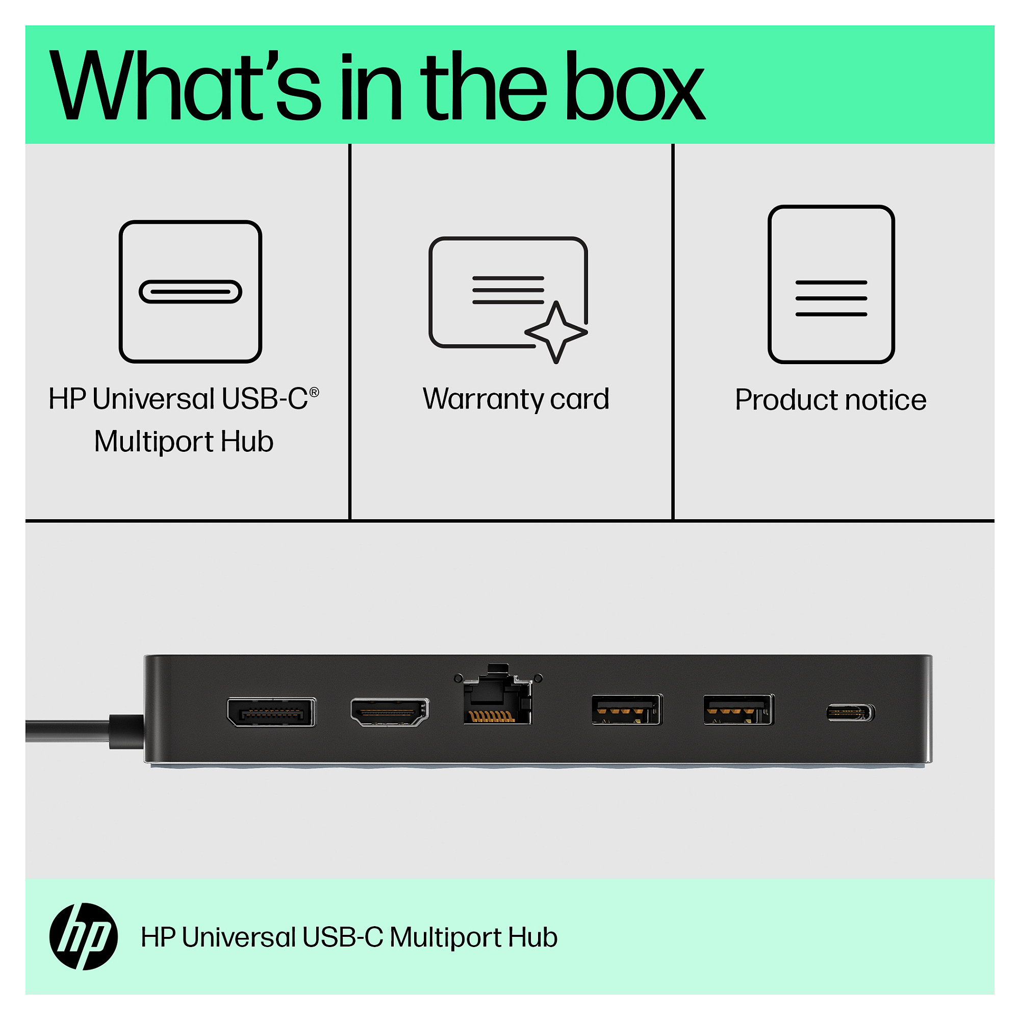 HP Universal USB-C Multiport Hub-9