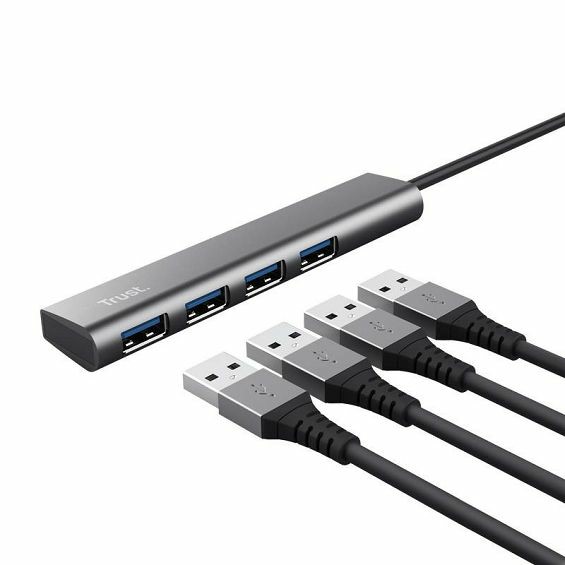 USB Hub TRUST Halyx 24948, USB-C/4xUSB-A, Srebrni (5 godina jamstva)-6