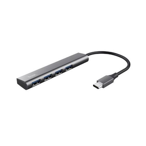 USB Hub TRUST Halyx 24948, USB-C/4xUSB-A, Srebrni (5 godina jamstva)-0