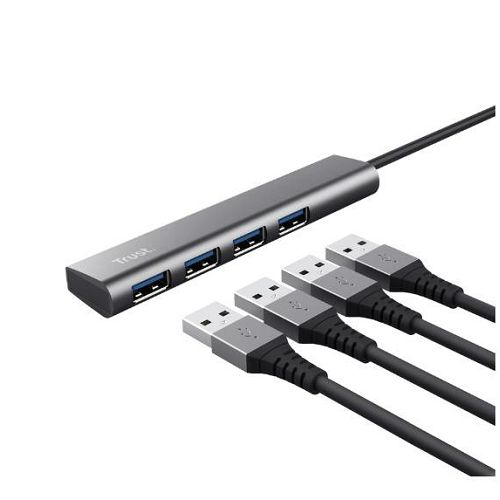 USB Hub TRUST Halyx 24948, USB-C/4xUSB-A, Srebrni (5 godina jamstva)-1