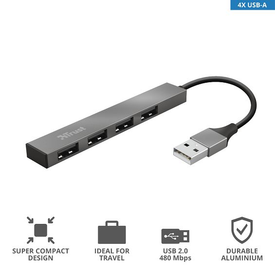 USB Hub TRUST HALYX MINI USB-A/4x USB-A (5 godina jamstva)-1