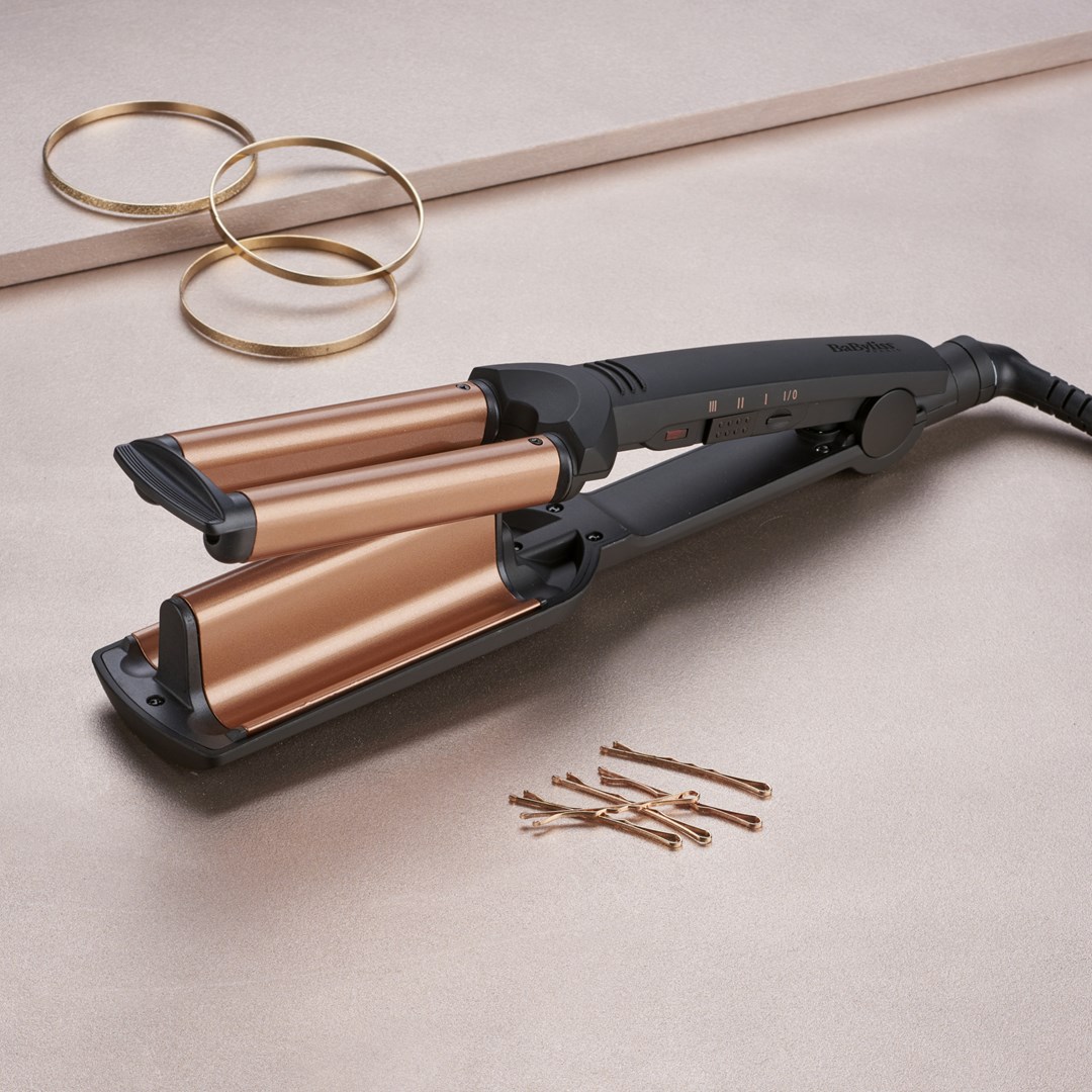 BaByliss Deep Waves Curling iron Warm Black, Orange 98.4" (2.5 m)-1