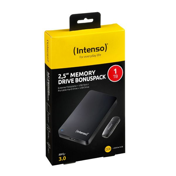 Vanjski tvrdi disk INTENSO 1TB 2.5" Memory Drive (USB 3.0 crni) + memorijski stick 32GB-1