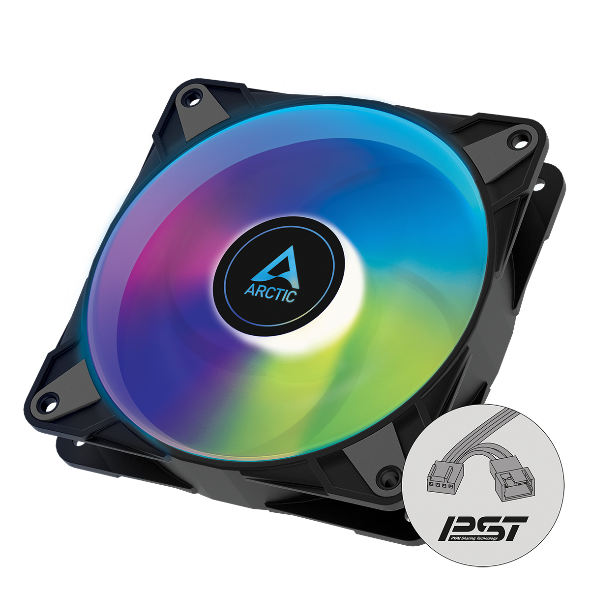 Ventilator ARCTIC P12 PWM PST A-RGB 120mm (crna, 4-pinski, PST)-2