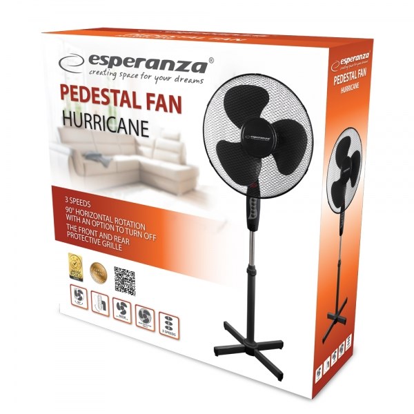 Samostojeći ventilator ESPERANZA HURRICANE EHF001KK crni-4
