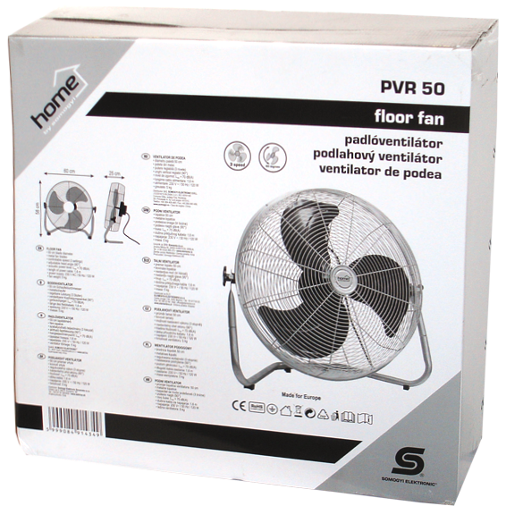 Ventilator HOME PVR 50, promjer 50cm, 120W, Inox, podni-1