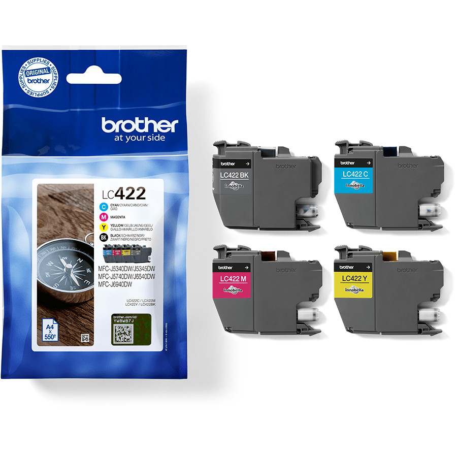Višebojni paket patrona s tintom BROTHER LC422 Value Pack (original, patrona s tintom - crna, žuta, cijan, magenta)-6