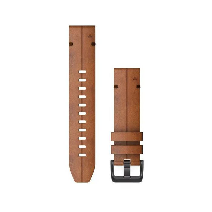 Zamjenski remen za GARMIN fenix 6 - Chestnut leather (kožni), 010-12863-05