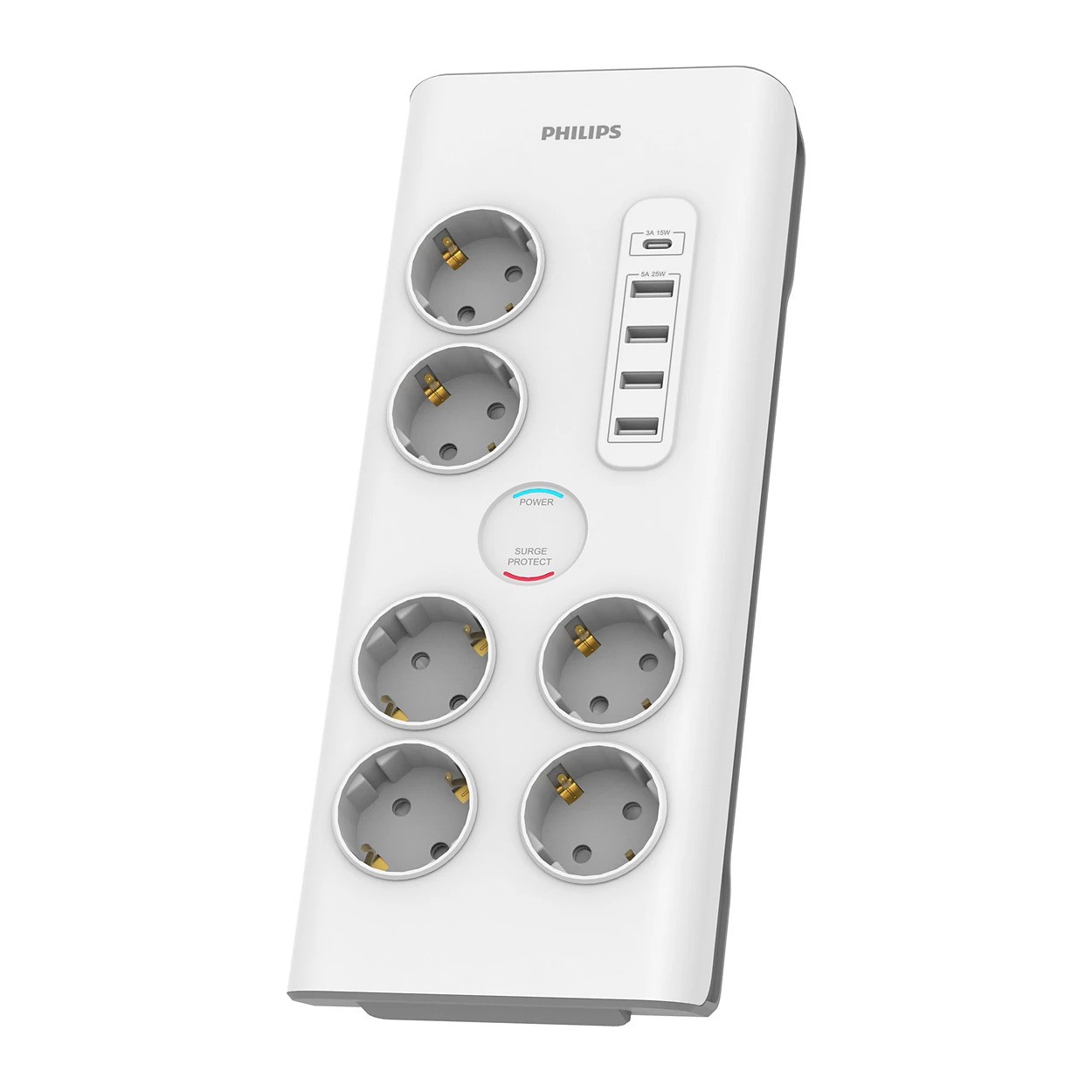 Zaštita od prenapona PHILIPS sa 6 utičnica + 5x USB-0