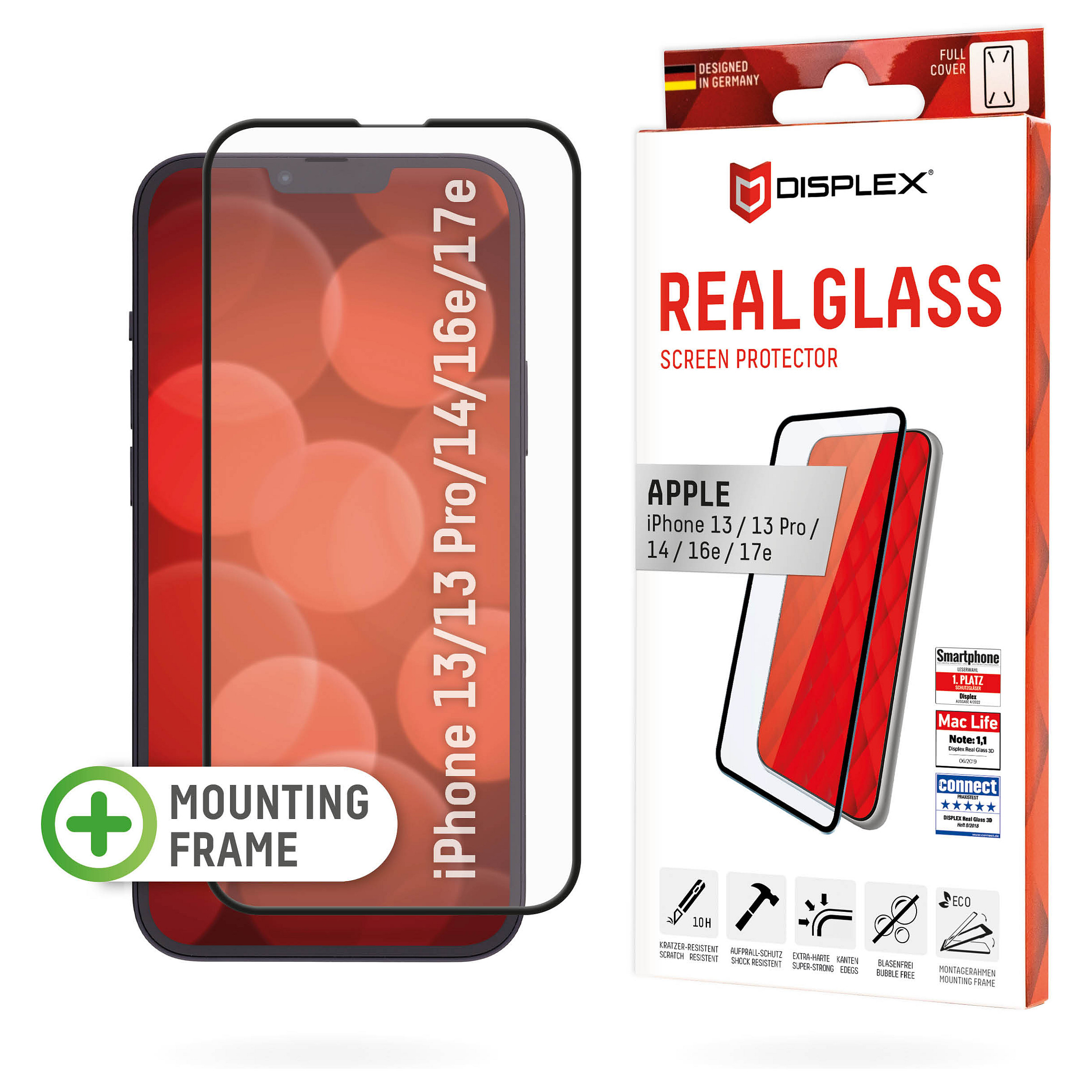 Zaštitno staklo DISPLEX Real Glass 2D Full Cover za Apple iPhone 13/13 Pro/14-3