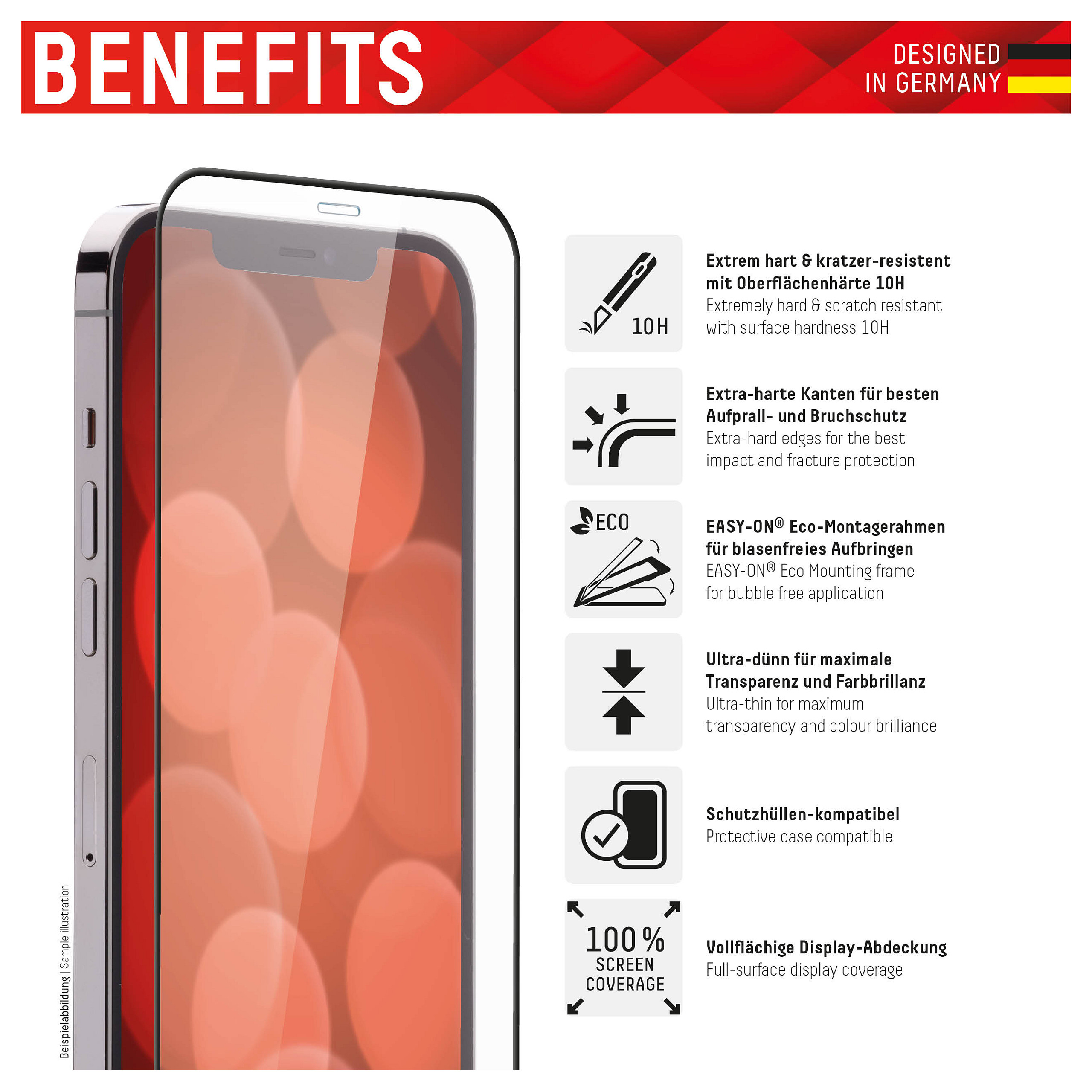 Zaštitno staklo DISPLEX Real Glass 2D Full Cover za Apple iPhone 13/13 Pro/14-5