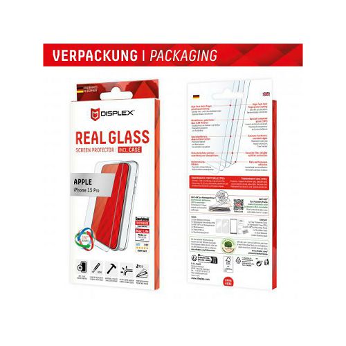 Zaštitno staklo DISPLEX Real Glass 2D + maskica za iPhone 15-5