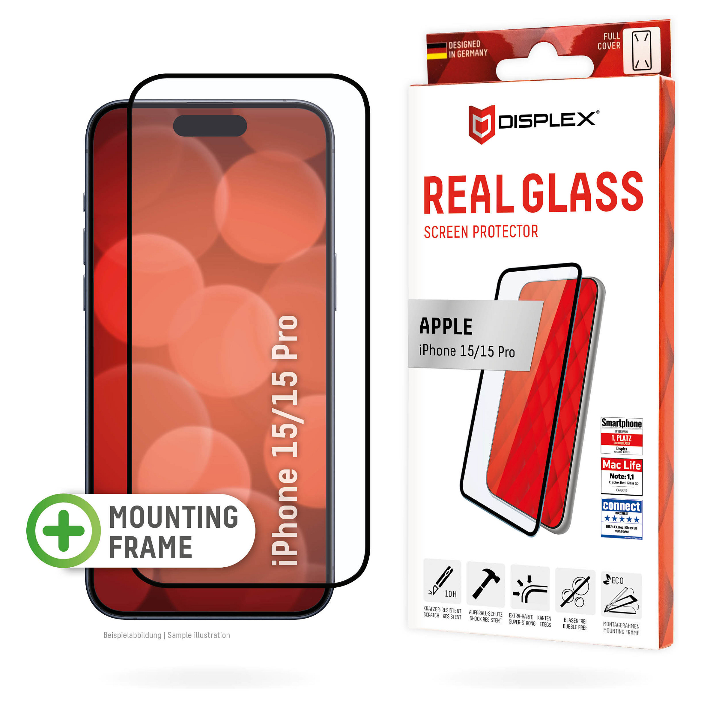 Zaštitno staklo DISPLEX Real Glass Full Cover za iPhone 15/15 Pro-4