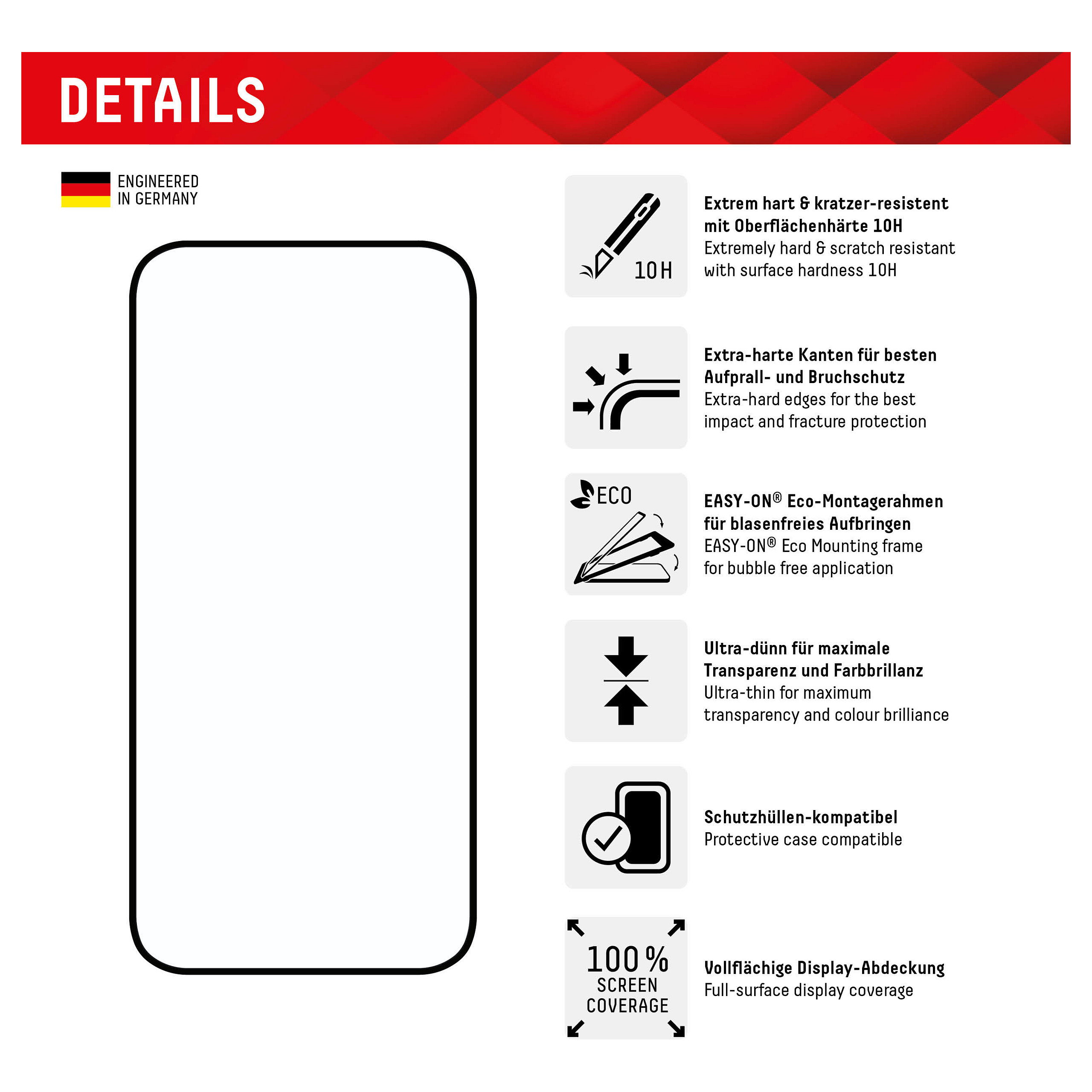 Zaštitno staklo DISPLEX Real Glass Full Cover za iPhone 15/15 Pro-6
