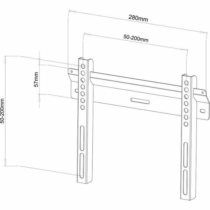 Nosač za TV zidni SBOX PLB-114S (19"-43", do 60 kg)-1