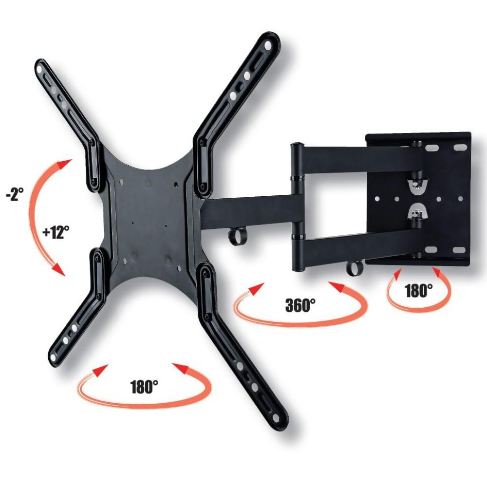 Techly 23-55 Universal LCD TV Wall Mount Bracket Black" ICA-PLB 136M-4