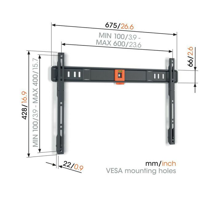 Nosač za TV zidni VOGELS TVM 1603 (40"-100", do 75 kg)-4