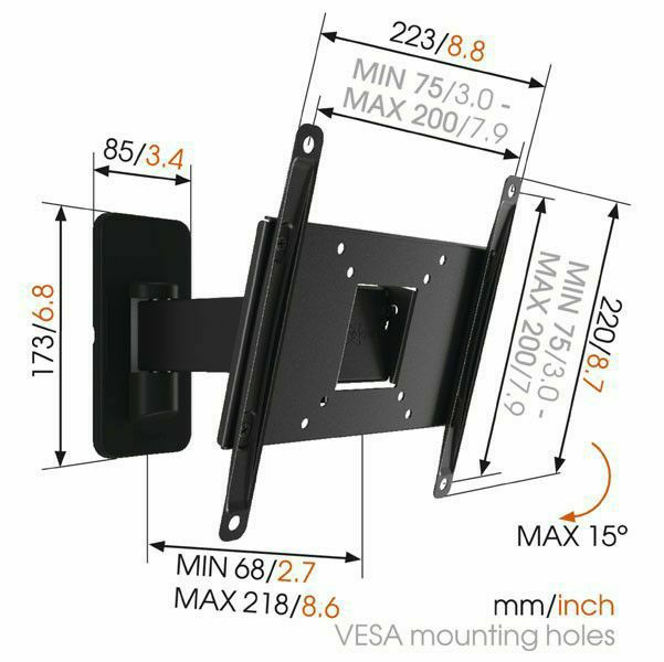 Nosač za TV zidni VOGELS MA2030 (19-40", do 15 kg, nagib 15°, zakret 120°)-1