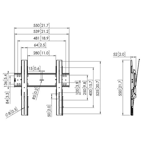 Nosač za TV zidni VOGELS PFW 6410 (43"- 65", do 75 kg, nagib 15°)-4