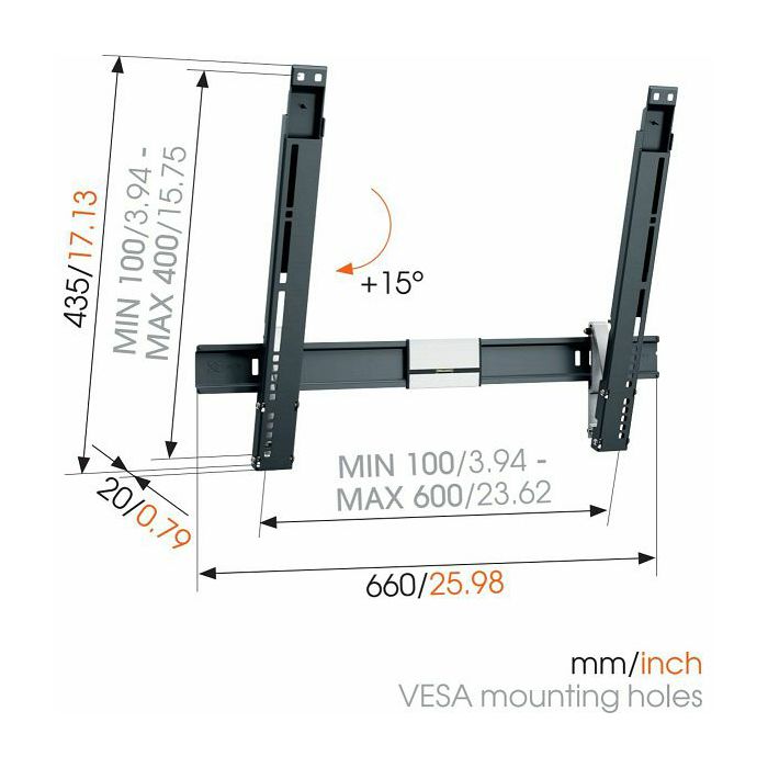 Nosač za TV zidni VOGELS THIN 515 (40"-65", do 25 kg, nagib 15°)-1