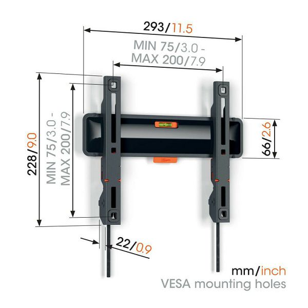 Zidni nosač VOGELS TVM 3203 (19" - 50", do 30kg) fiksni-1