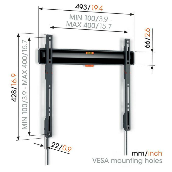 Nosač za TV zidni VOGELS COMFORT TVM 3403 (32"-77", do 55 kg)-4