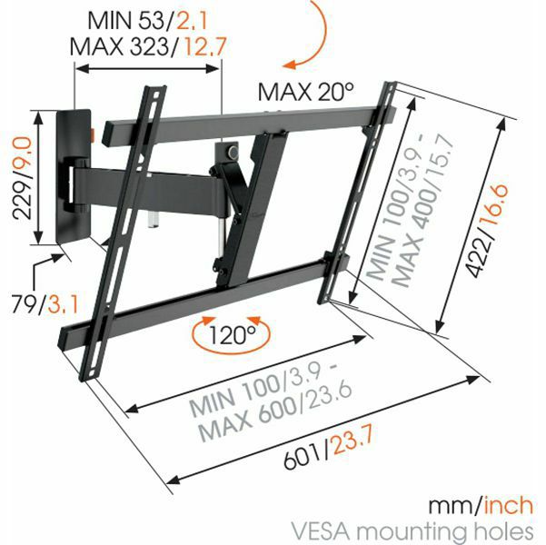 Nosač za TV zidni VOGELS W52080 (40"- 65", nagib 20°, zakret 120°, sa zglobom)-2