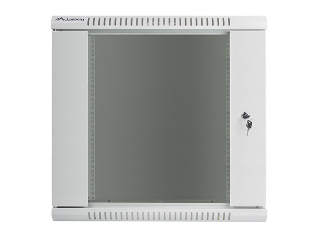Zidni ormar LANBERG (19", 22U, 600 x 600, staklena vrata) sivi-1