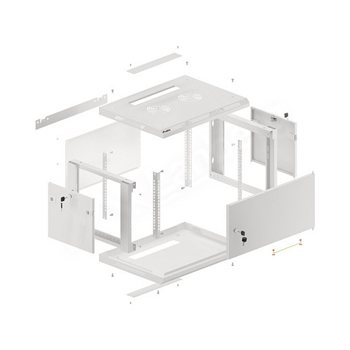 Ormarić za montažu na zid LANBERG (19" 6U 600X450)-14