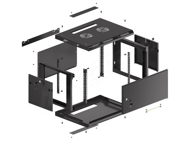 Zidni ormar LANBERG WF01-6406-00B (6U) crni-7